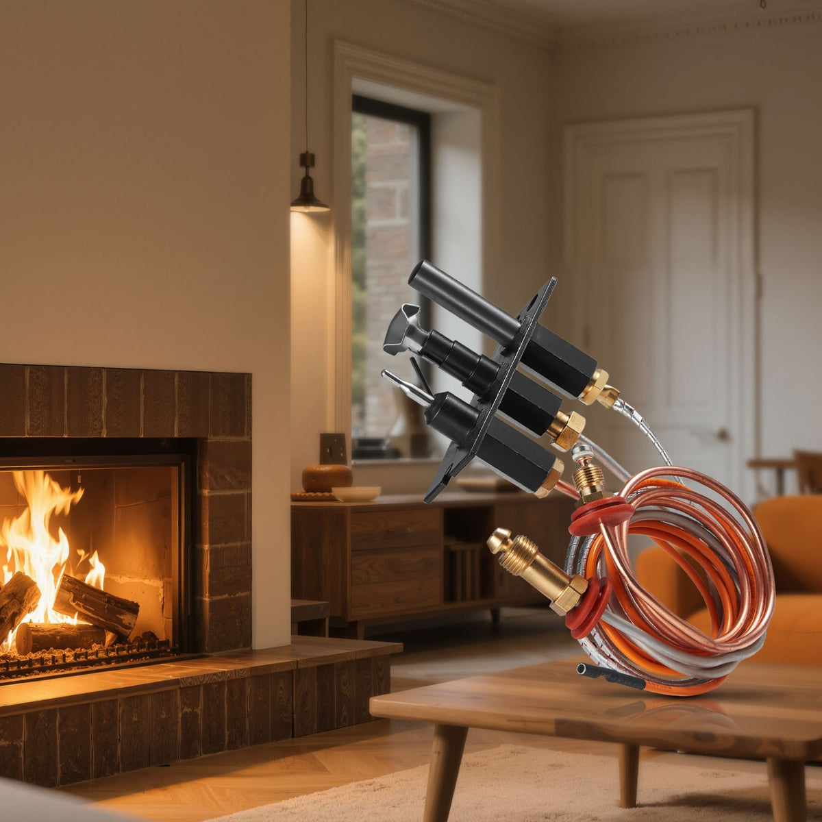 Gas Pilot Assembly OE 485-510A 4021-736 2103-010 Fireplace Gas Ignition Black