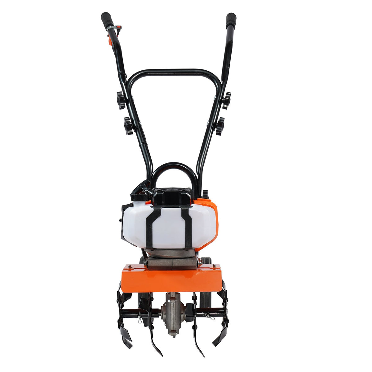 Tiller Cultivator Gas Powered 43CC 2-Stroke with 4 Adjustable Steel Front Tines