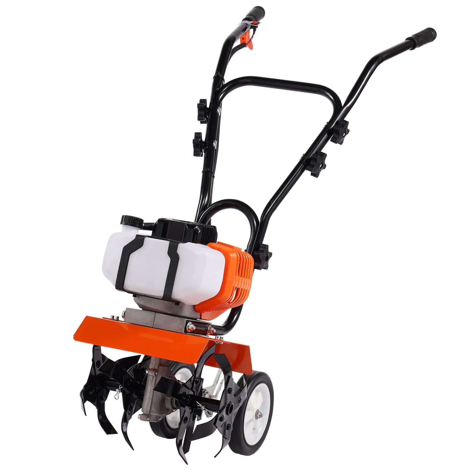 Tiller Cultivator Gas Powered 43CC 2-Stroke with 4 Adjustable Steel Front Tines