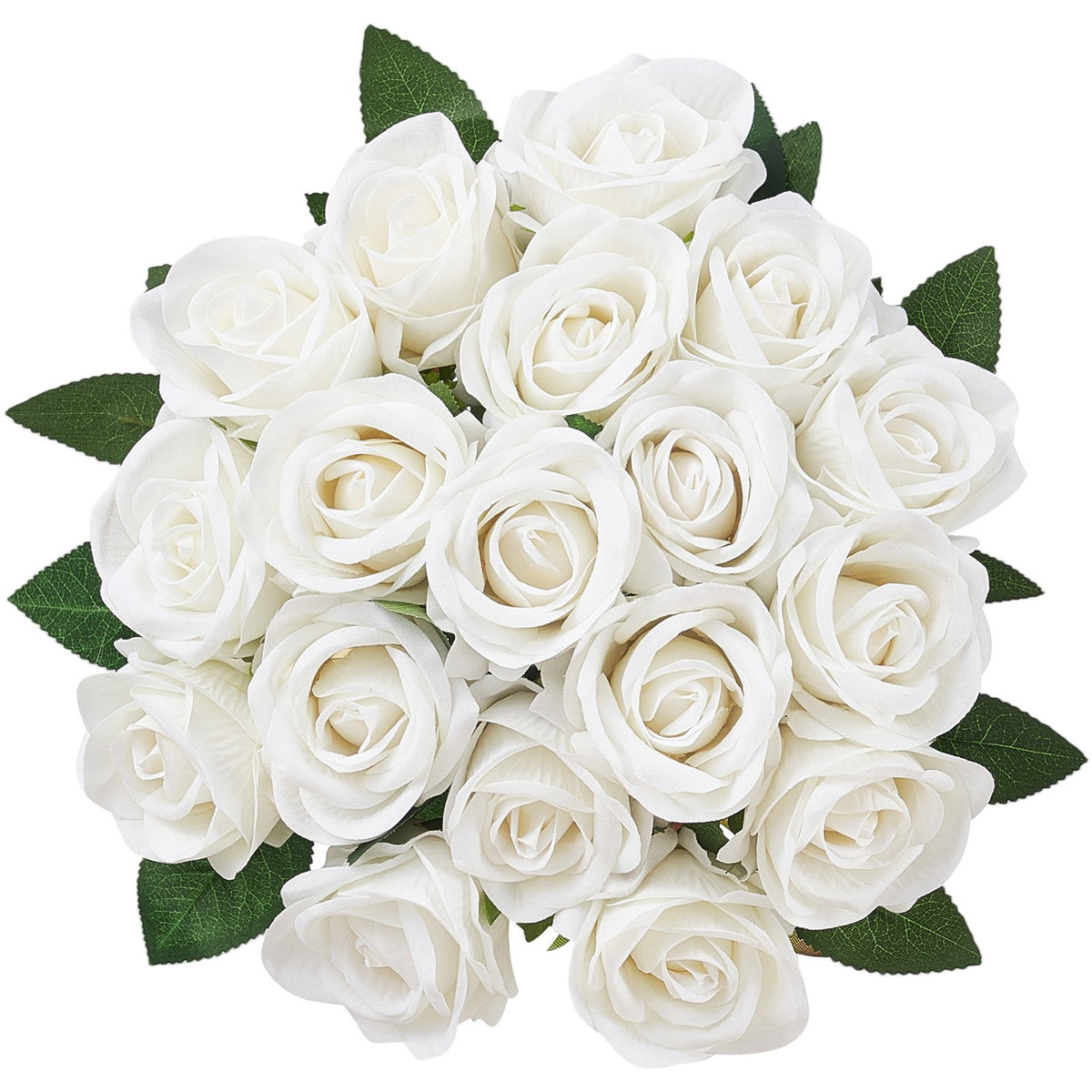 Artificial Flowers, 120pcs White Foam Roses Stems for DIY Wedding & Home Decor