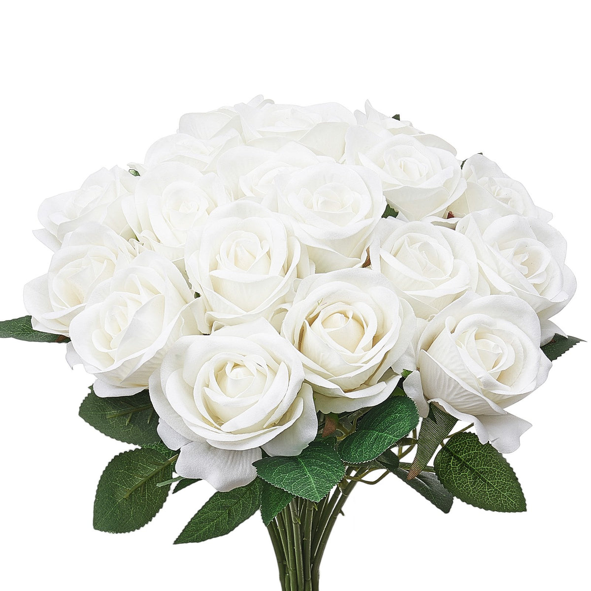 Artificial Flowers, 120pcs White Foam Roses Stems for DIY Wedding & Home Decor