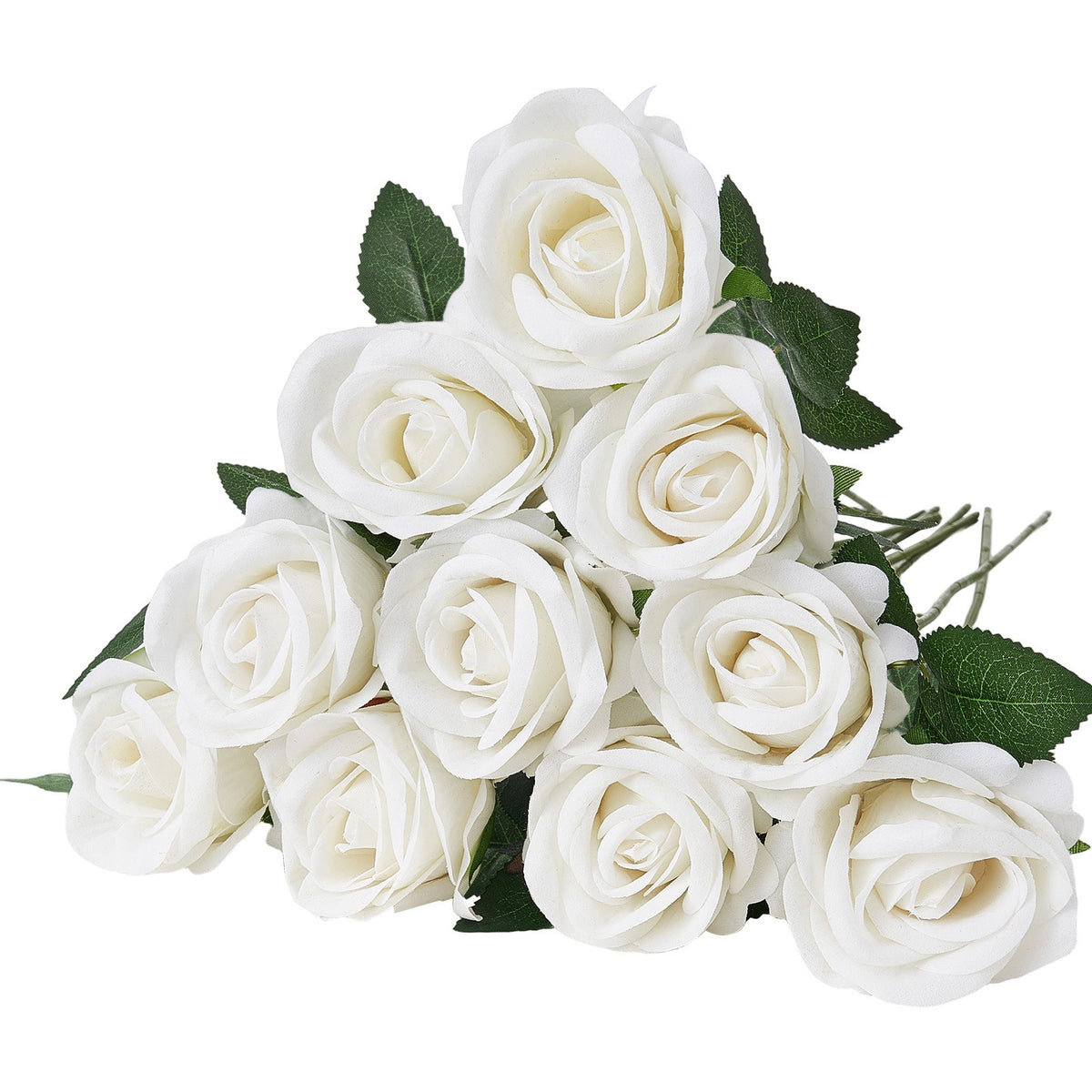 Artificial Flowers, 60pcs White Foam Roses Stems for DIY Wedding & Home Decor