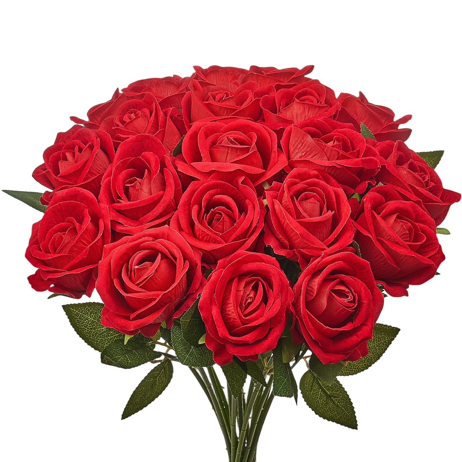 Artificial Flowers, 60pcs Red Foam Roses Stems for DIY Wedding & Home Decor