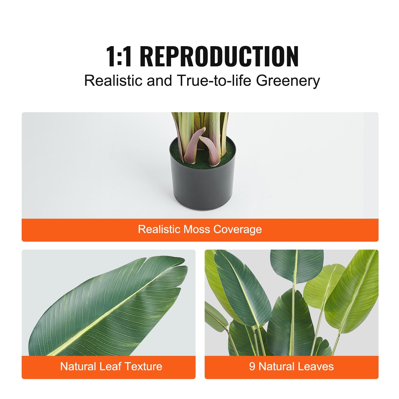 Birds of Paradise Tree Artificial 1.5m PE Faux Plant Anti-Tip Indoor Outdoor