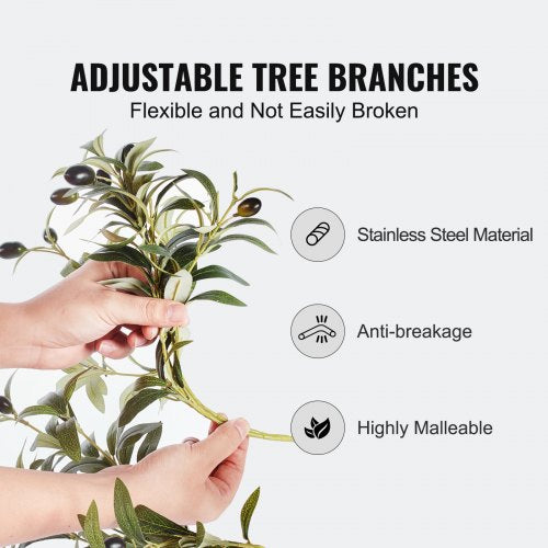 VEVOR 1550mm Artificial Olive Tree Lifelike Faux Potted Plant Home/Office Decor