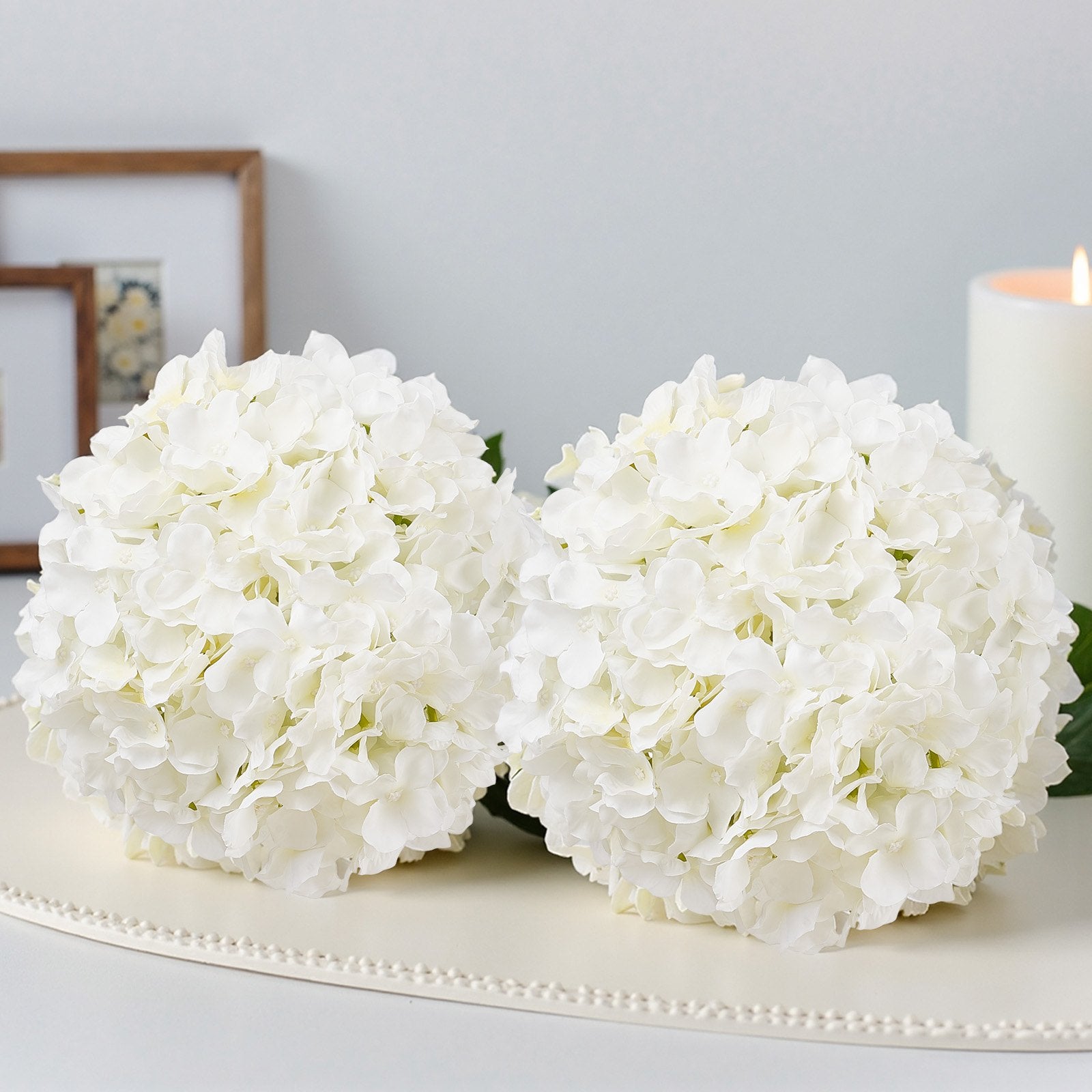 Artificial Flowers 305pcs White Silk Hydrangea Stems DIY Wedding Home Décor