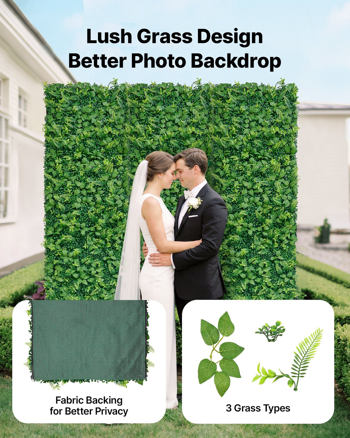 Artificial Plant Wall 4PCS 61x243.8cm Boxwood Panels Green Privacy Fence Indoor