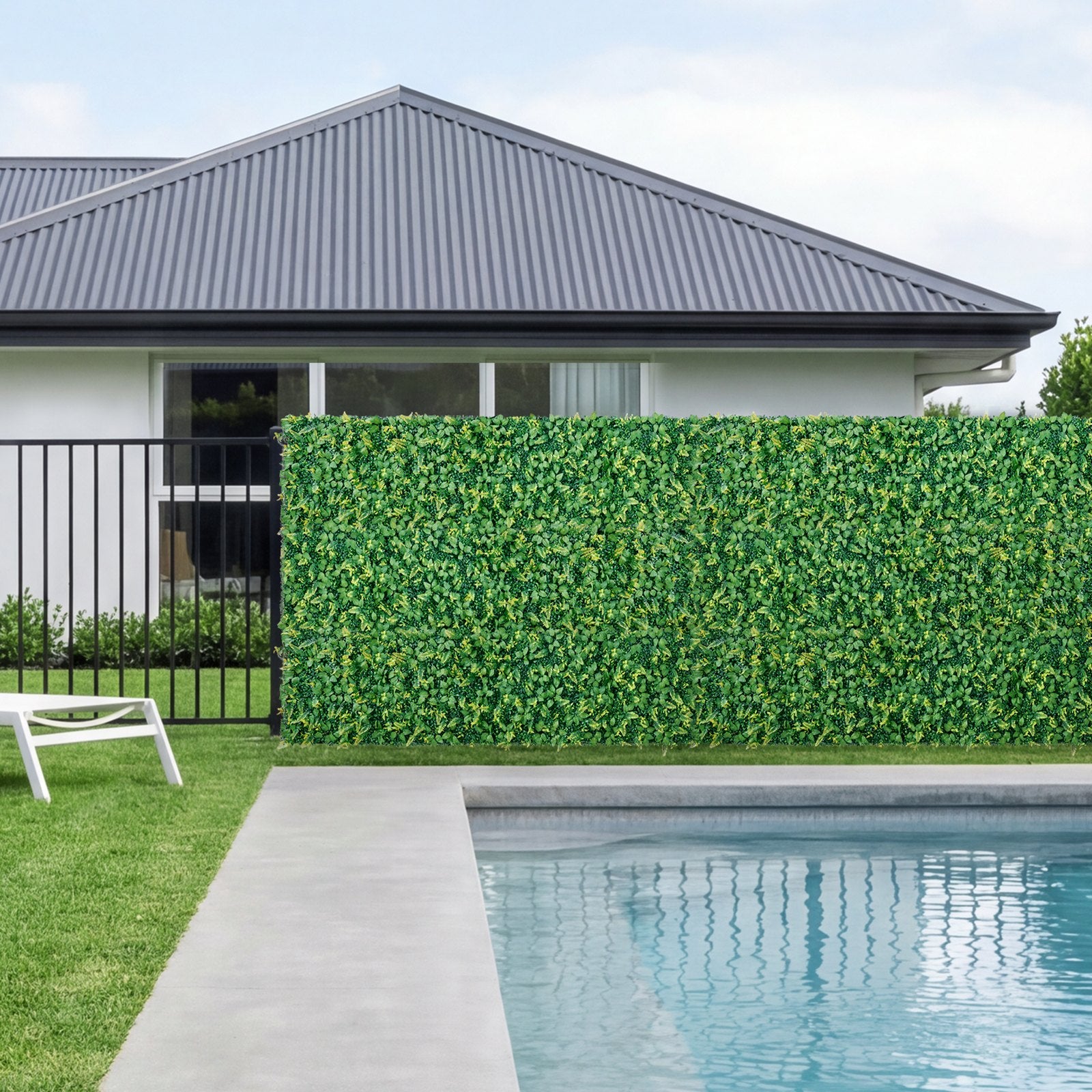 Artificial Plant Wall 4PCS 61x243.8cm Boxwood Panels Green Privacy Fence Indoor