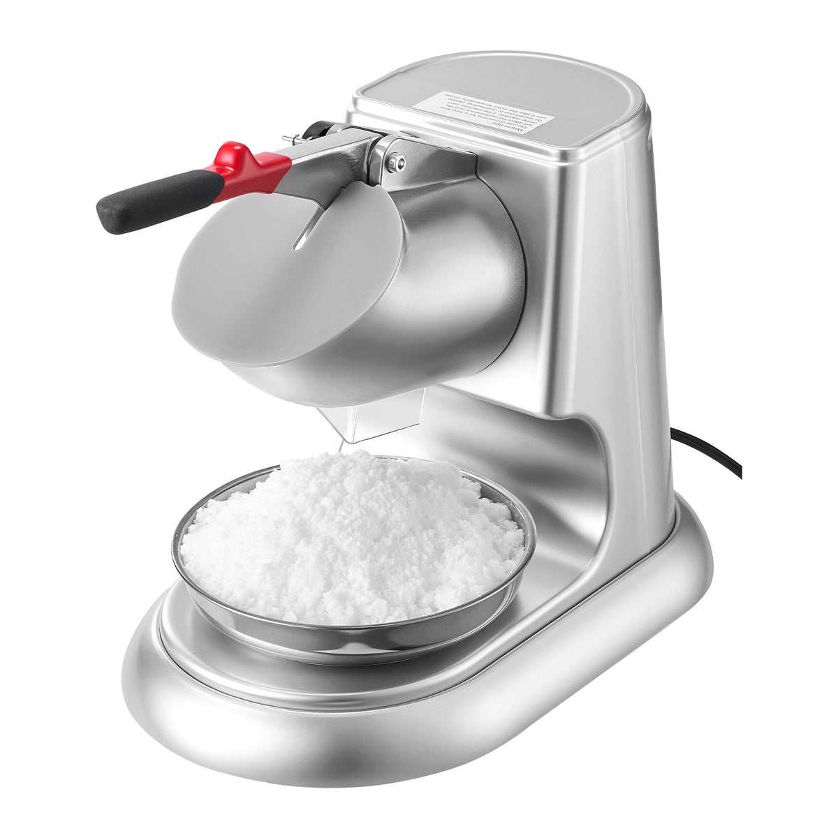 Electric Ice Crusher Machine 100kg/H Snow Cone Maker Silver