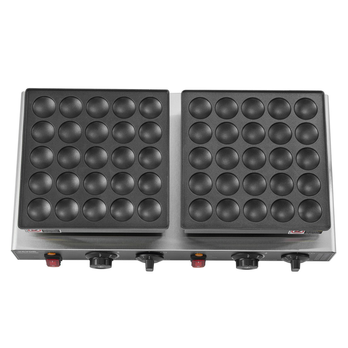 50PCS Mini Dutch Pancake Maker 1800W Electric Poffertjes Non-Stick Stainless