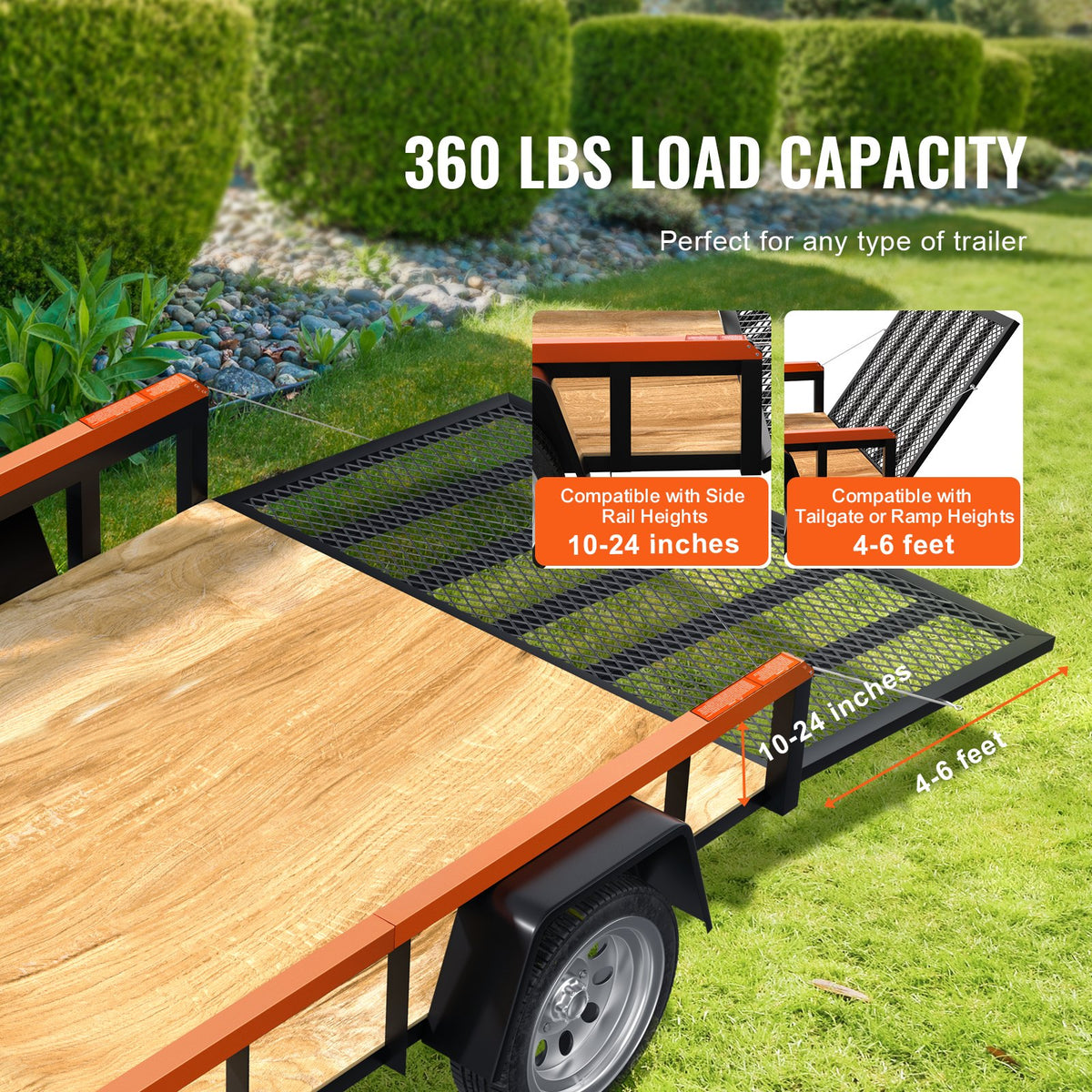 2-Sided Trailer Tailgate Lift Assist 163kg for Utility Trailer Tailgate & Ramp