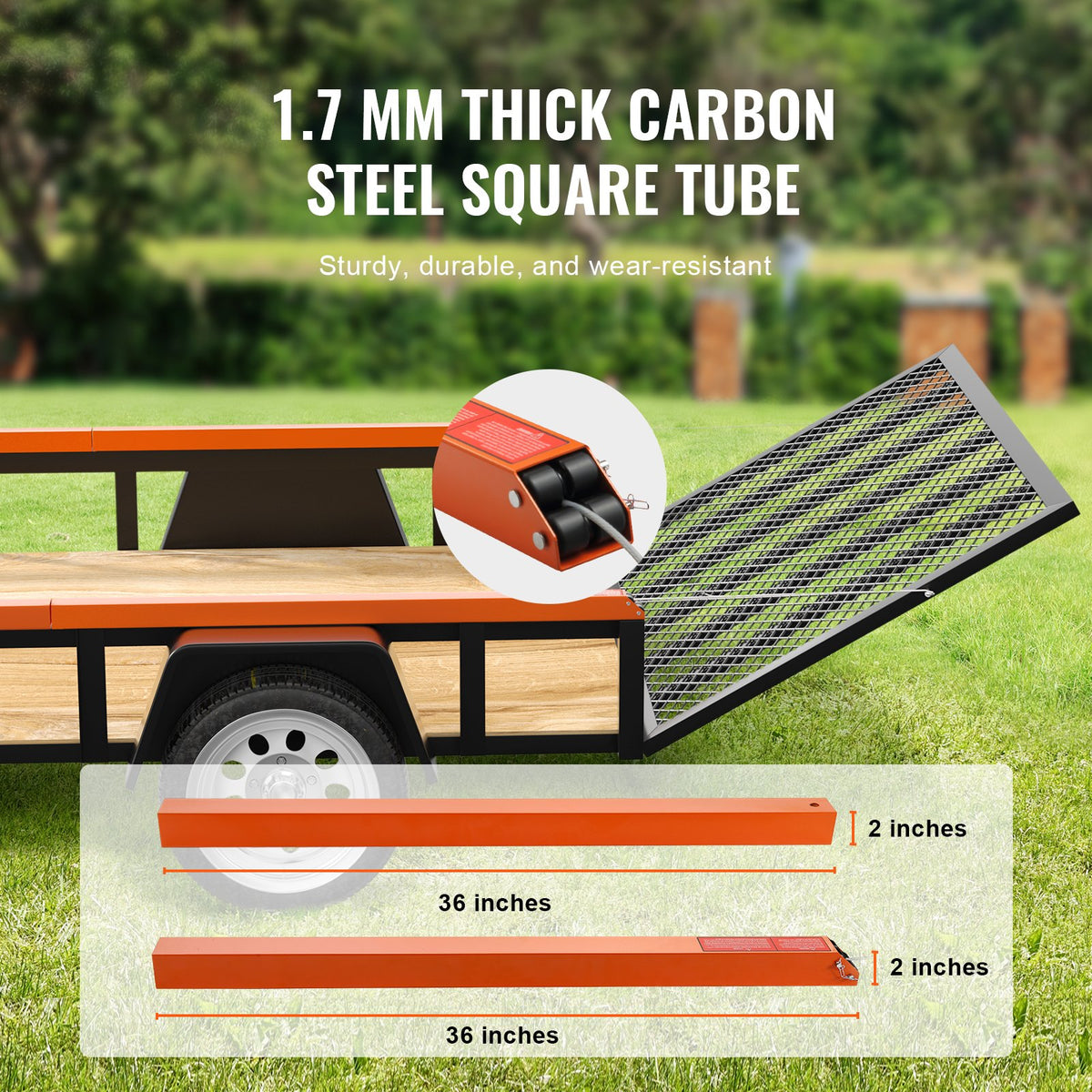 2-Sided Trailer Tailgate Lift Assist 163kg for Utility Trailer Tailgate & Ramp