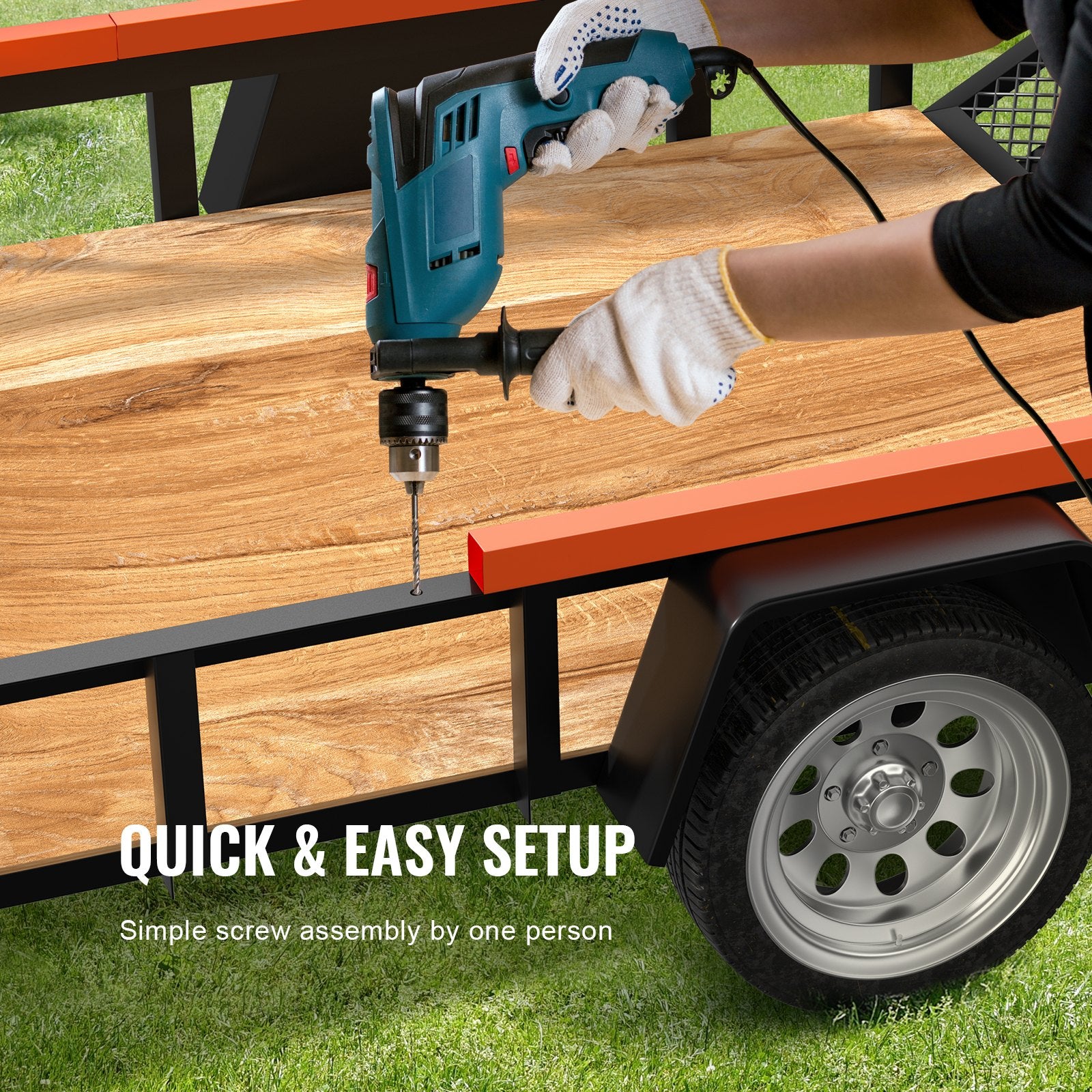 2-Sided Trailer Tailgate Lift Assist 163kg for Utility Trailer Tailgate & Ramp