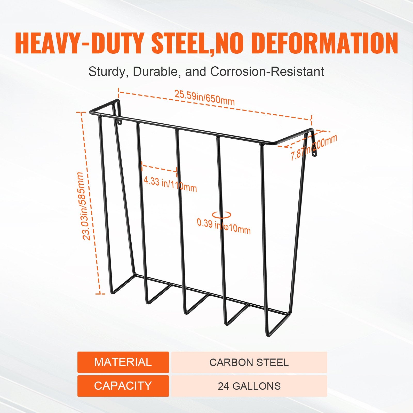 Livestock Hay Feeder24 Gallon 2Pack HeavyDuty Steel WallMounted Horse GoatRack