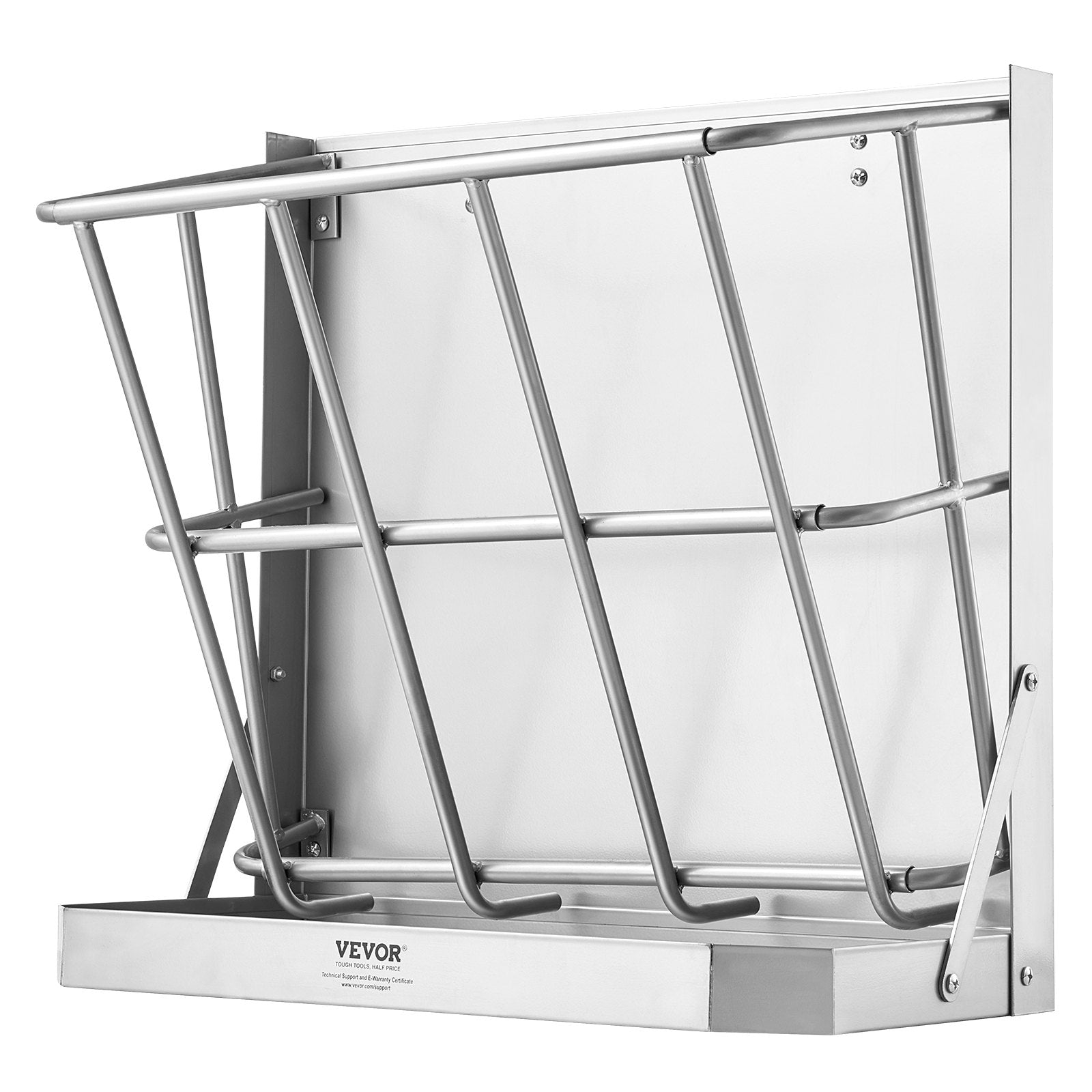 Goat Hay Feeder, 21 Gallons, 2 in 1 Hay and Grain Feeder, Wall Mounted