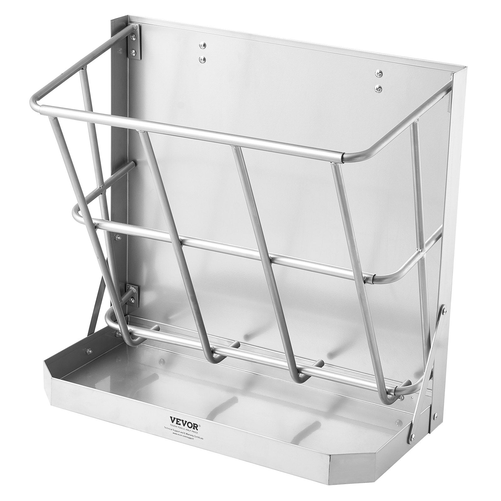 Goat Hay Feeder, 21 Gallons, 2 in 1 Hay and Grain Feeder, Wall Mounted
