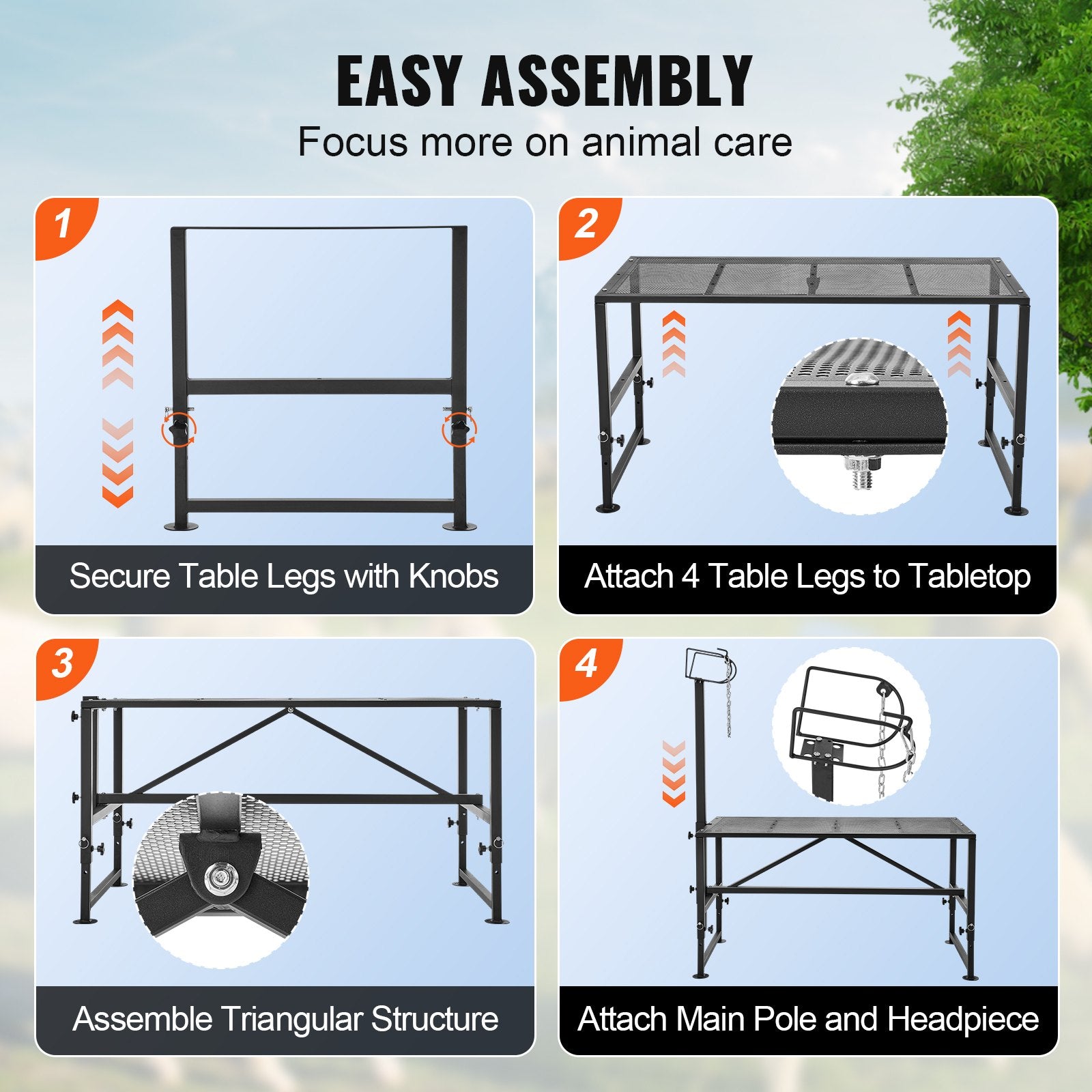 Goat & Sheep Stand 47x23 in Adjustable Livestock Milking Shearing Stand Black