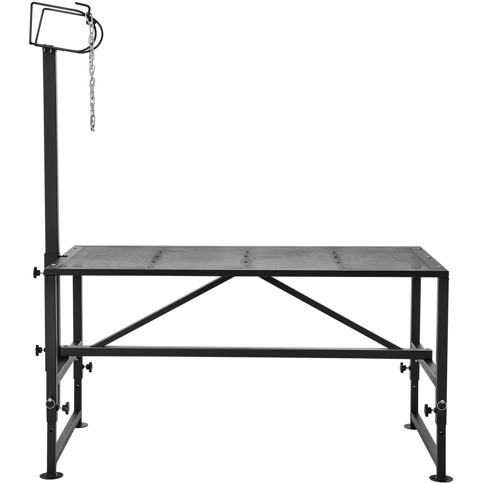 Goat & Sheep Stand 47x23 in Adjustable Livestock Milking Shearing Stand Black