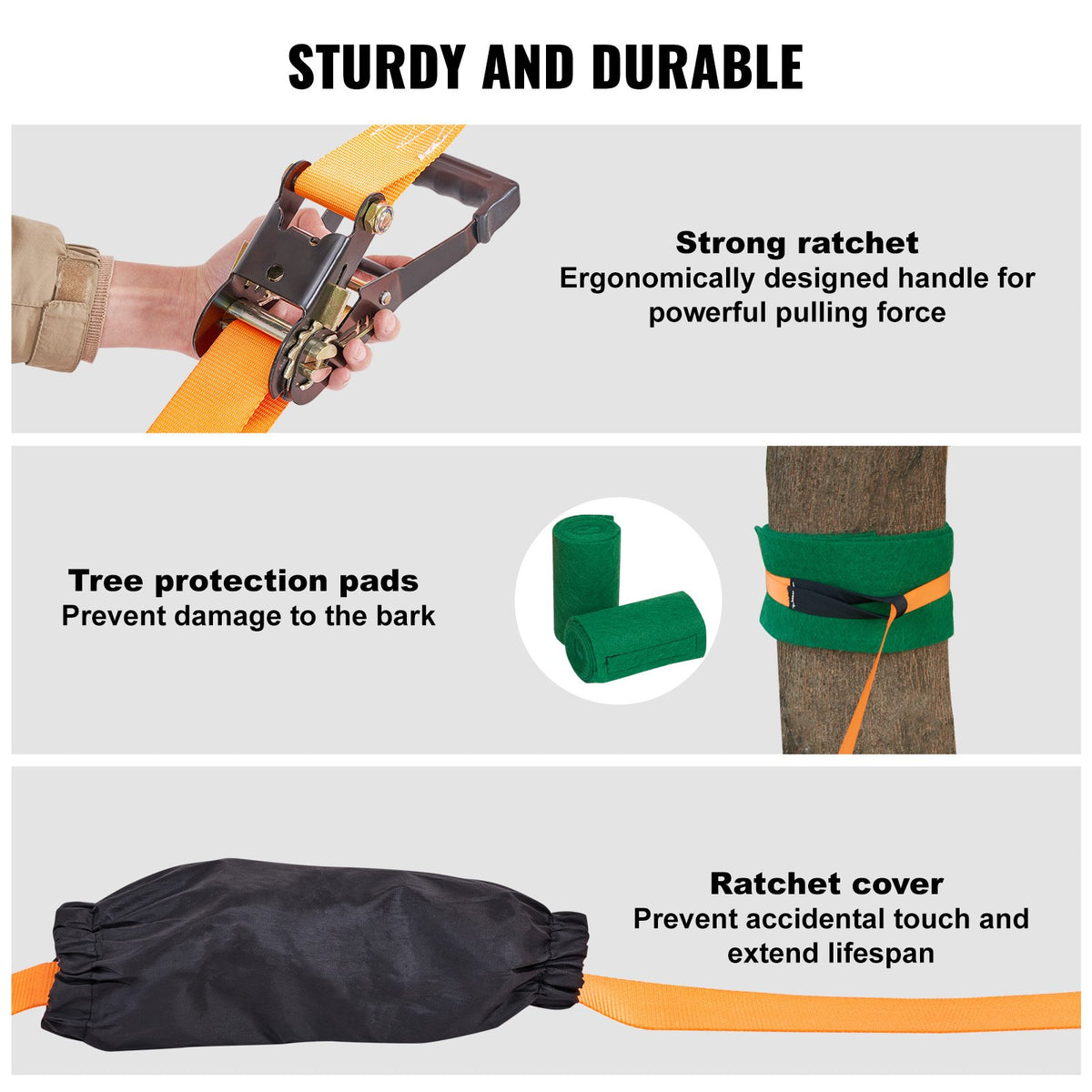 Slackline Kit with Training Line 18.3m Complete Backyard Slackline Set