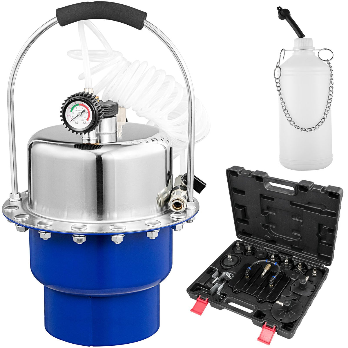 Pneumatic Air Pressure Brake and Clutch Bleeder Valve System Kit