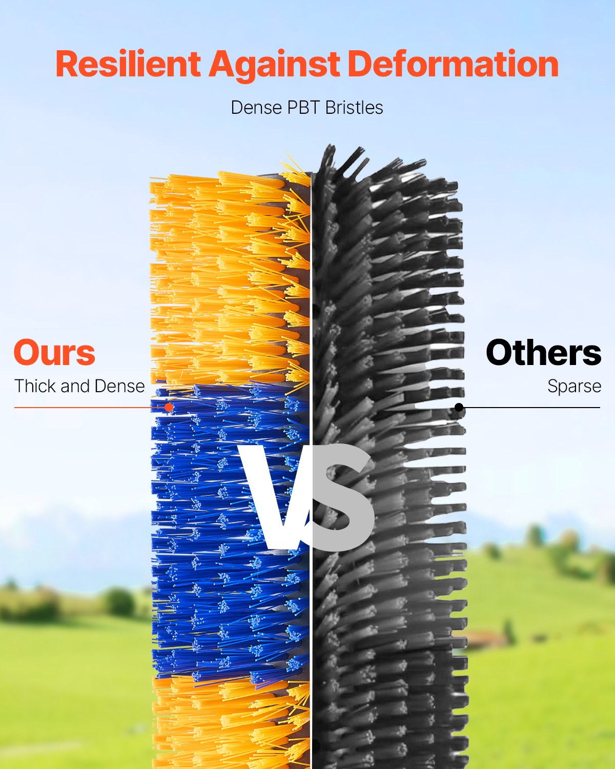 1Pc Livestock Scratching Brush with 2 Screws, Yellow & Blue