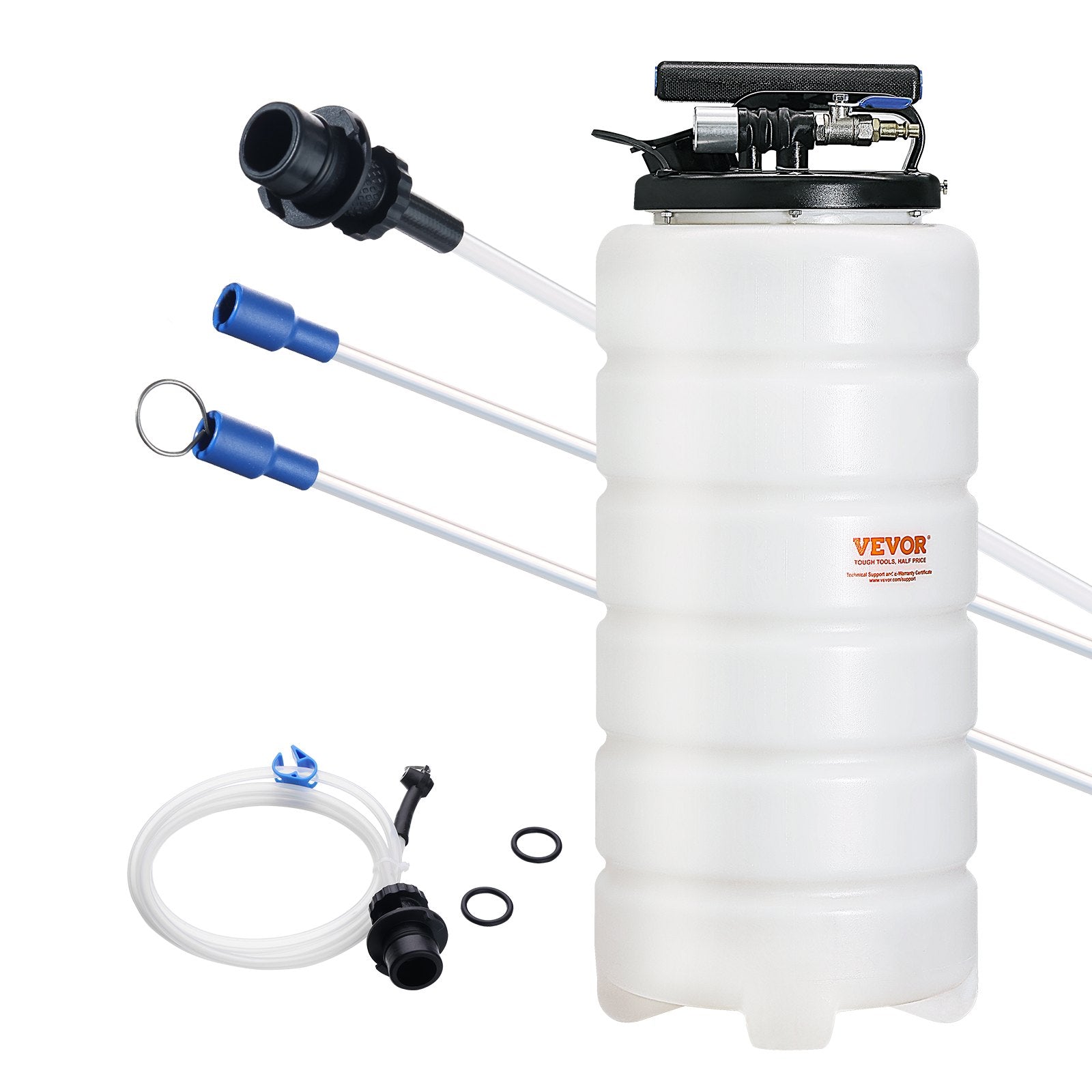 Fluid Extractor 15L Pneumatic Manual Oil Changer Dipstick Suction Hose Auto