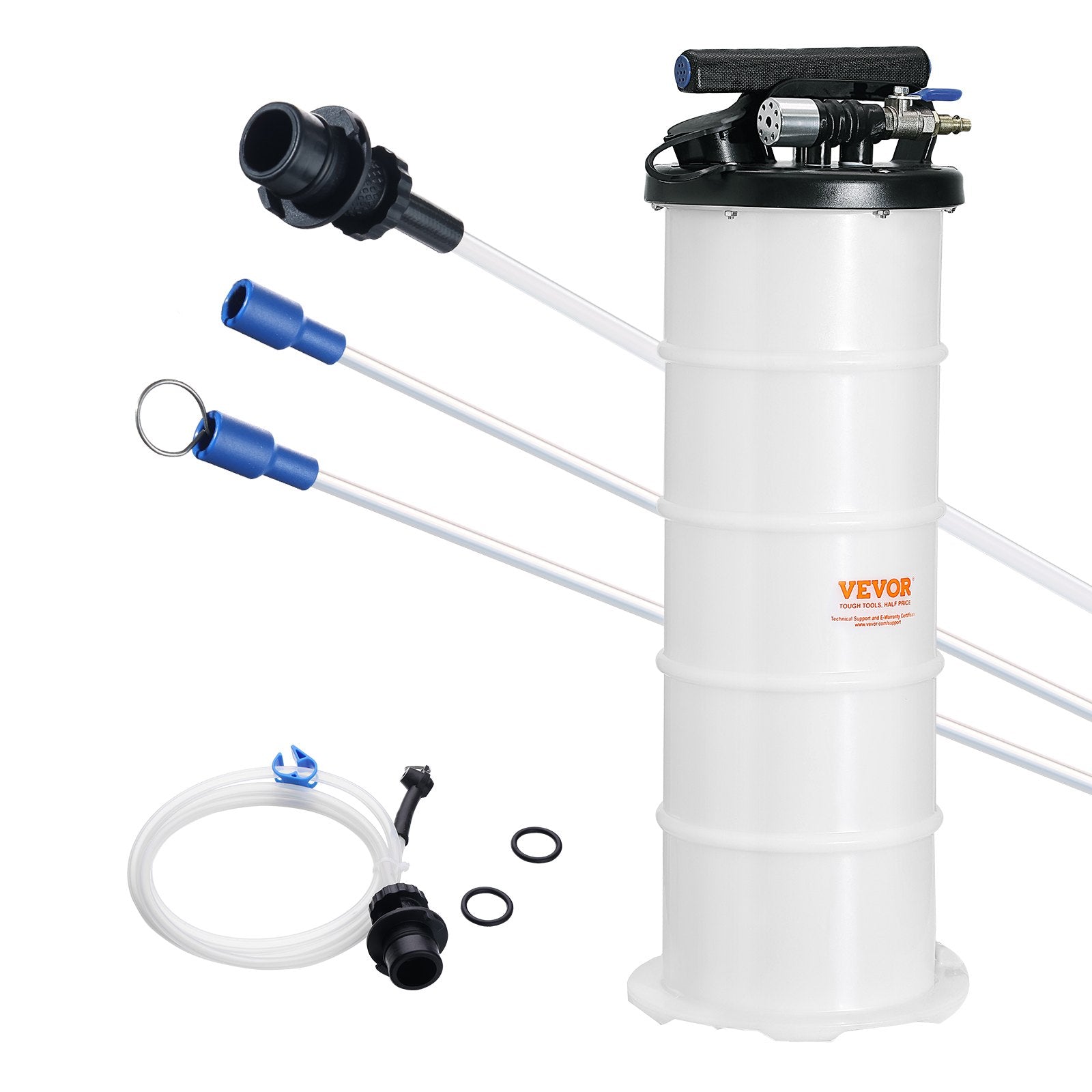 Fluid Extractor 6.5L Pneumatic Manual Oil Changer Dipstick Suction Hose Auto