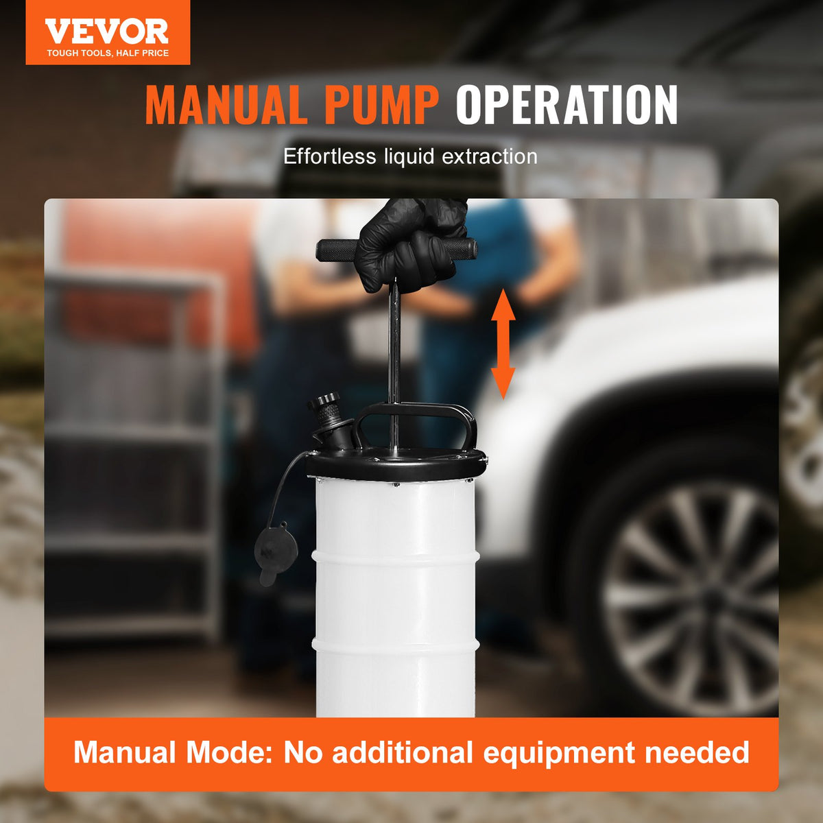 Fluid Extractor 6.5L Manual Hand-Operated Oil Changer Dipstick Suction Hose