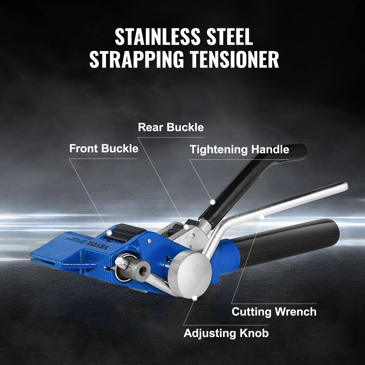 Strapping Kit Banding with Tensioner Tool 30m 304 Stainless Steel 100 Seals