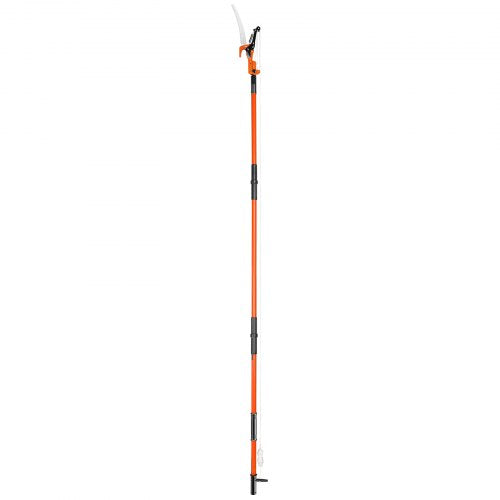 VEVOR Manual Pole Saw 8.24 m Extendable Tree Pruner for Shrubs and Palm Trimming