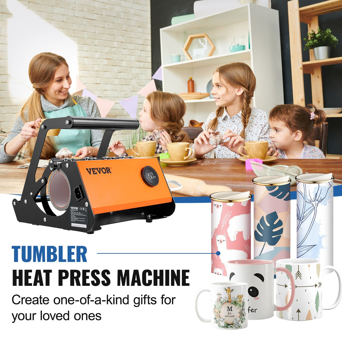 Heat Press Tumbler 30oz Mug Sublimation Transfer with Gloves Tape for DIY Cups