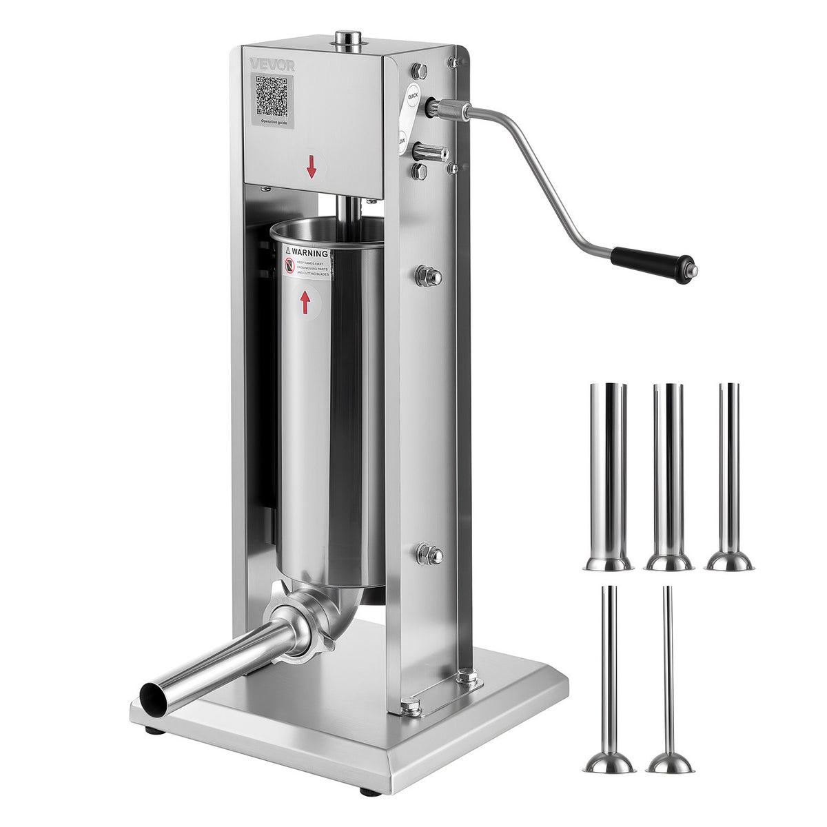 5L Manual Sausage Stuffer Stainless Steel Meat Filling Machine