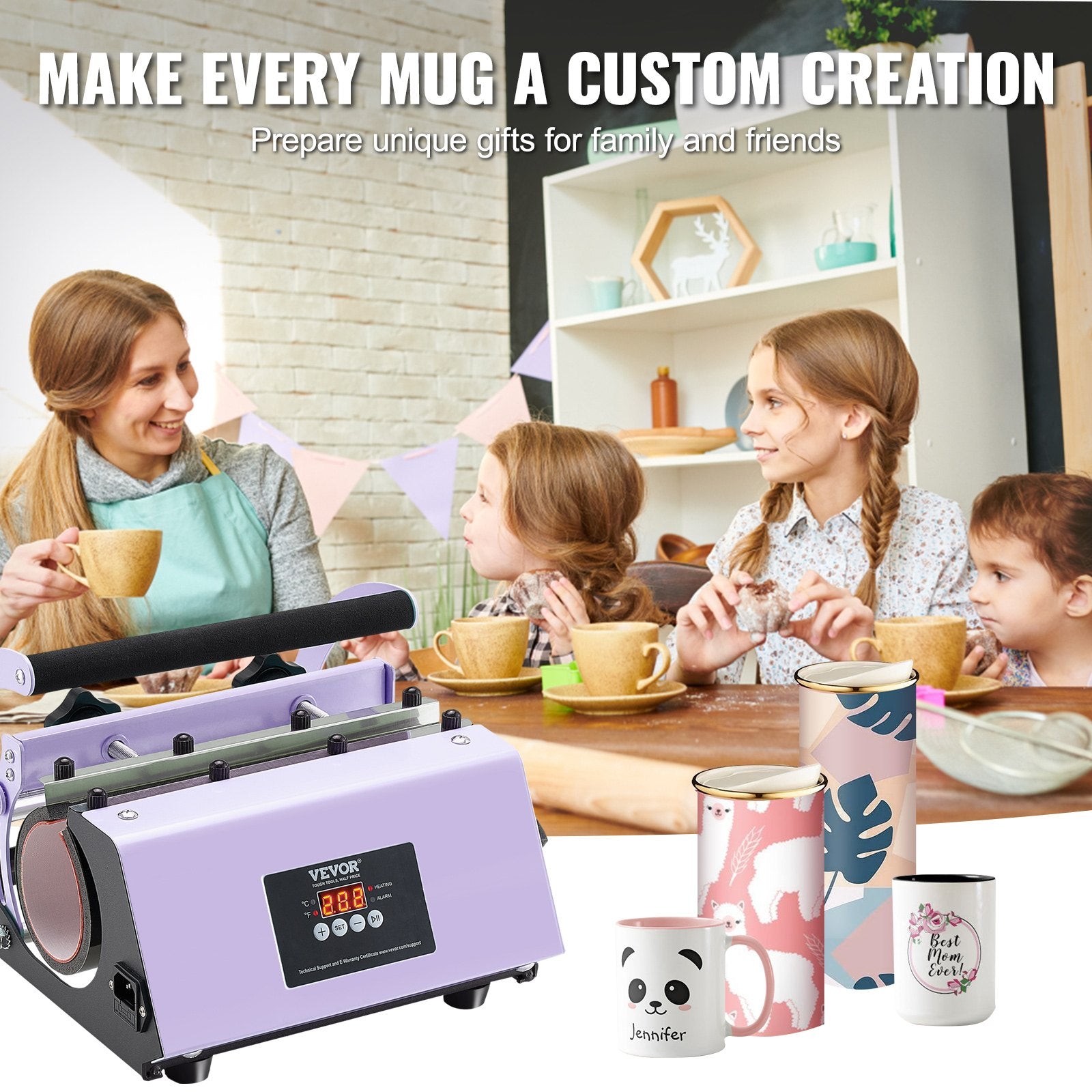 Tumbler Heat Press Machine 11-30oz Mug Press Purple Sublimation Cups