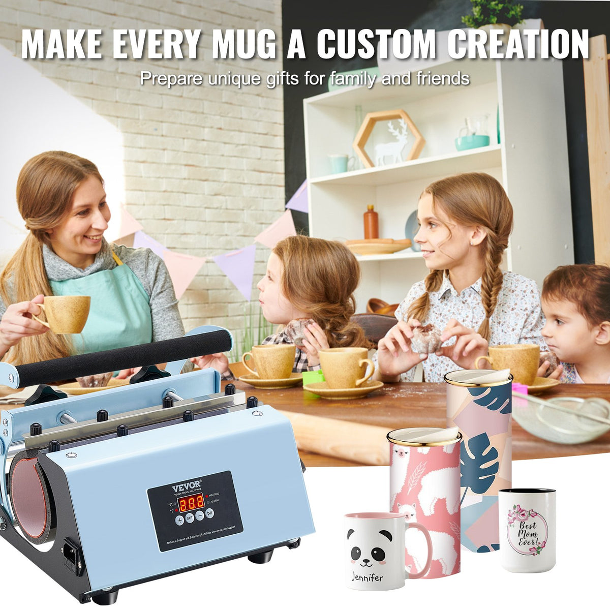 Tumbler Heat Press Machine 11-30oz Mug Press Blue Sublimation Cups
