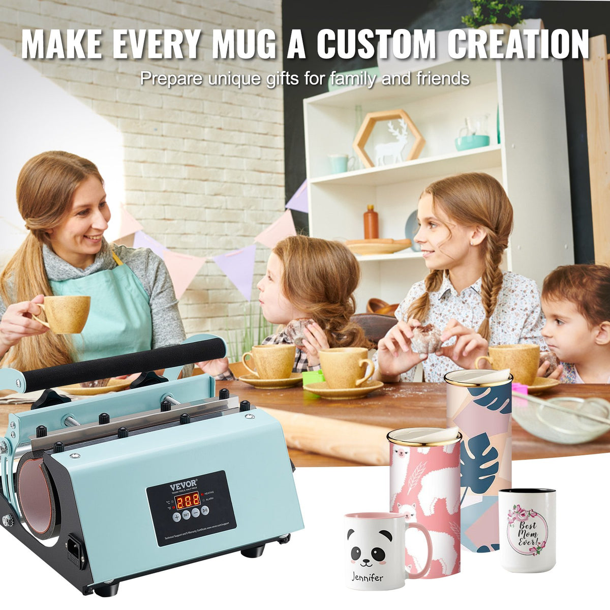 Tumbler Heat Press Machine 11-30oz Mug Press Temp Time Setting Sublimation