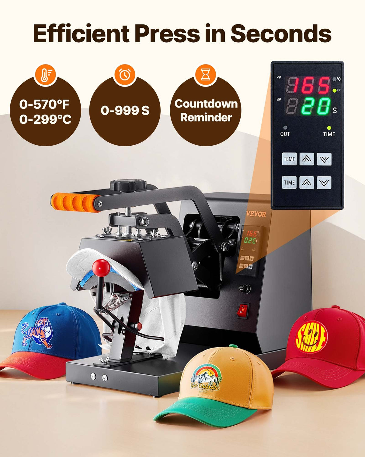Hat Heat Press Cap Heat Press Machine 4 Heating Pads Sublimation Transfer