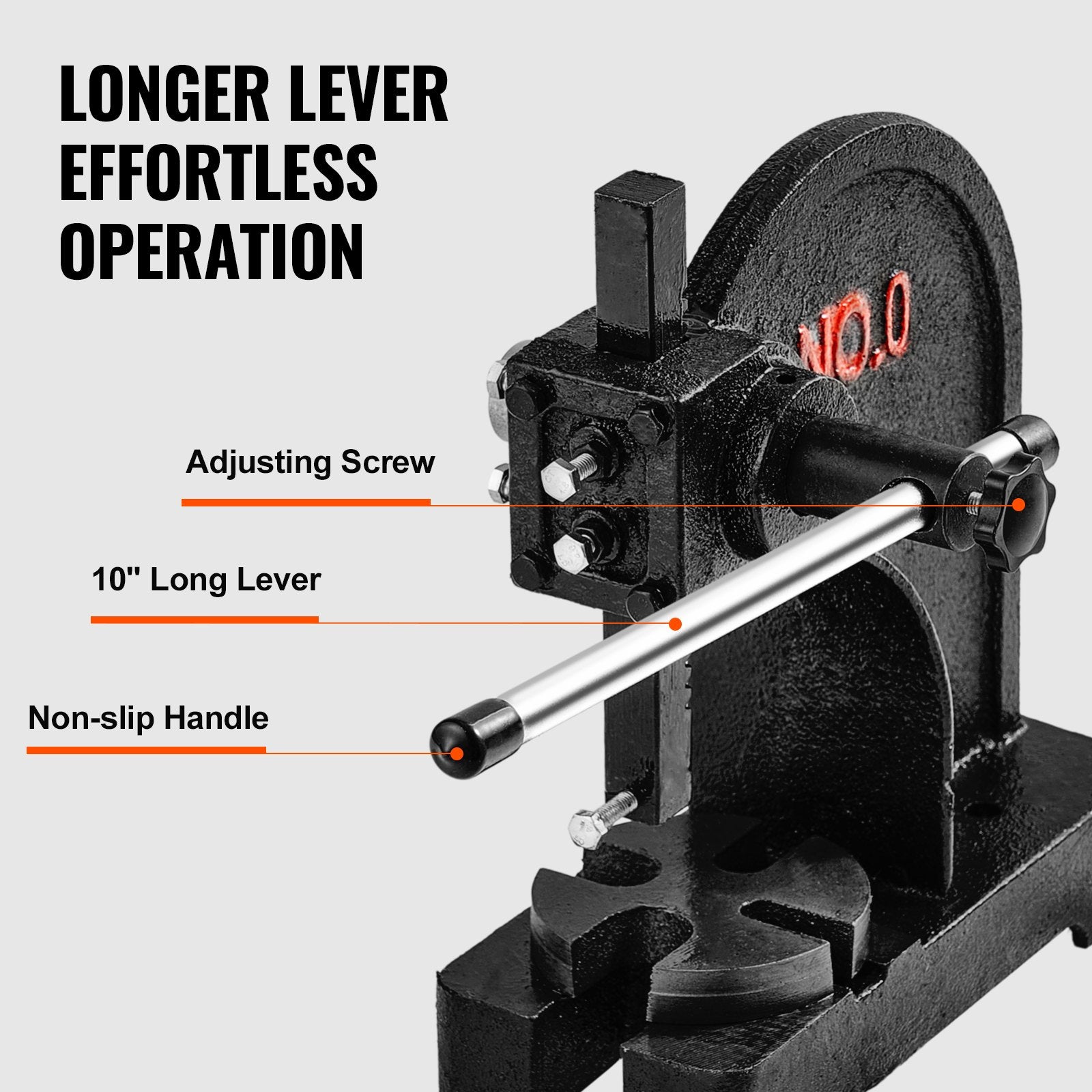 0.5 Ton Manual Arbor Press Cast Iron Heavy Duty Desktop Precision Hand Press