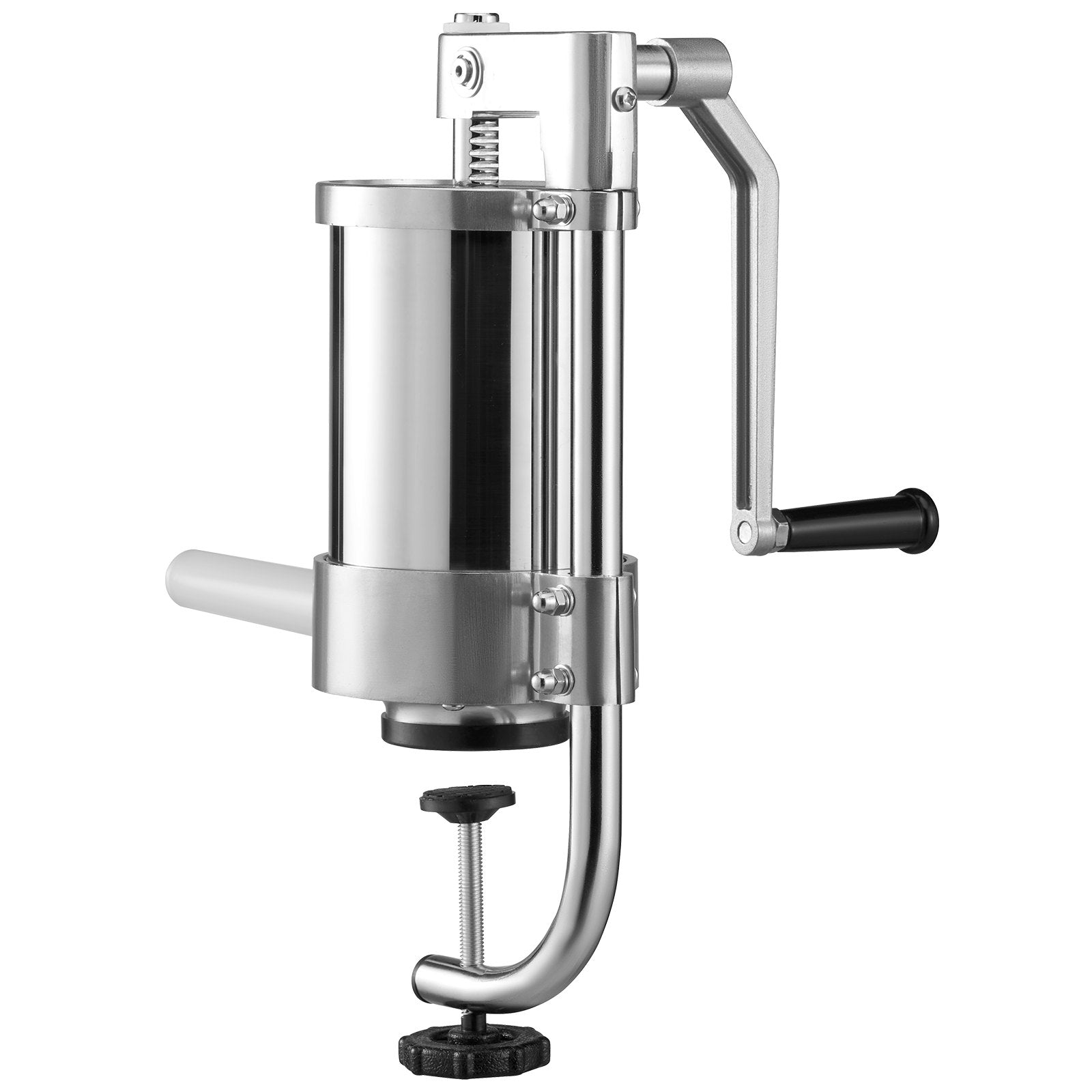 Sausage Stuffer 2.5lbs/1.5L Vertical Stainless Steel Stuffer 3 Tubes Crank