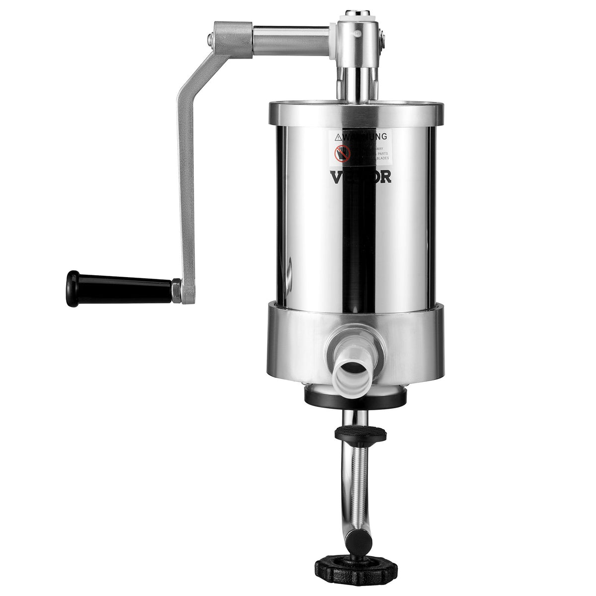 Sausage Stuffer 2.5lbs/1.5L Vertical Stainless Steel Stuffer 3 Tubes Crank