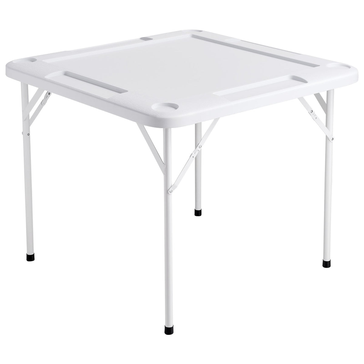Portable 4 Player Folding Mahjong 90cm Game Table with Cup Holders Domino Set