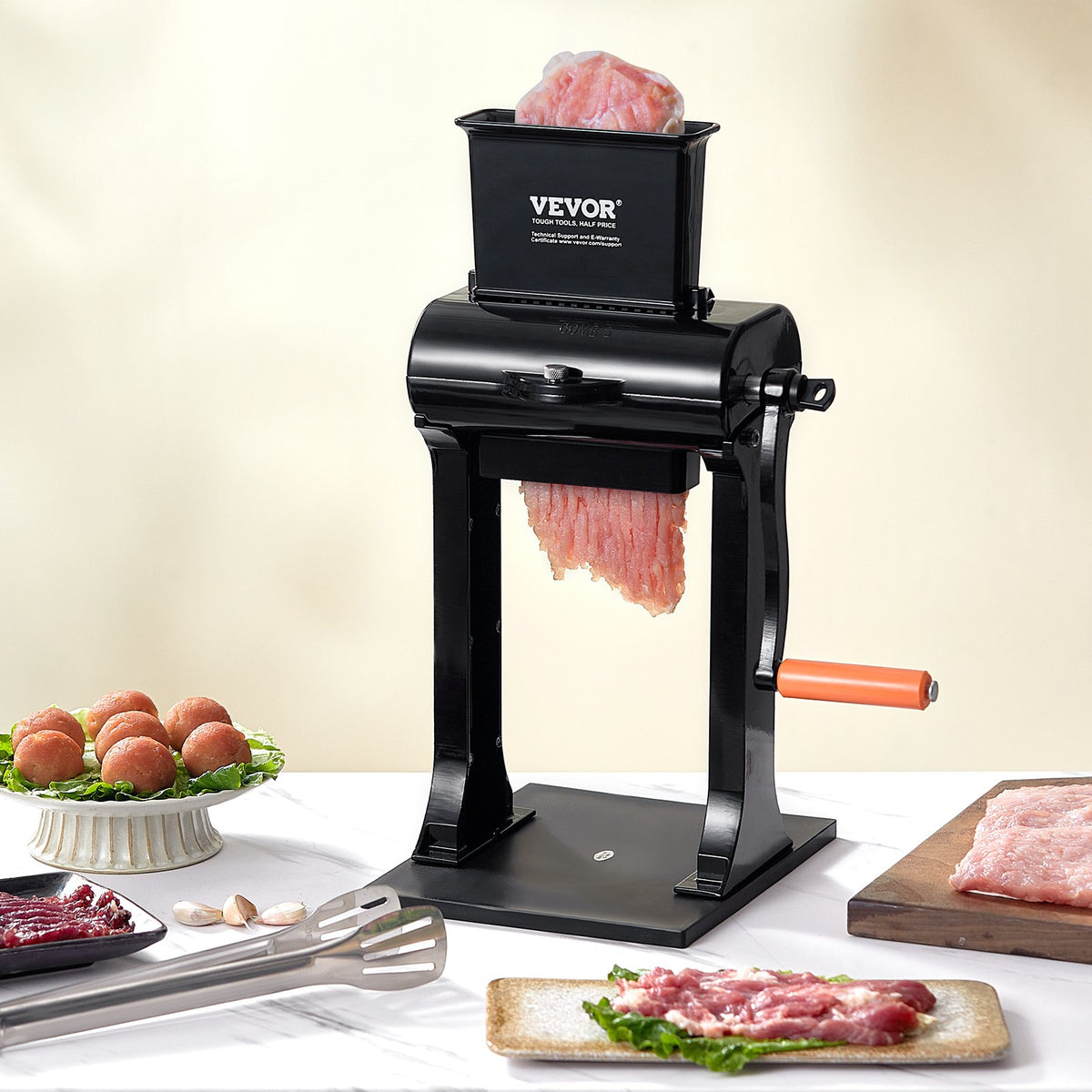 Meat Tenderizer Commercial Heavy Duty Stainless Steel Manual 148mm Feed Port