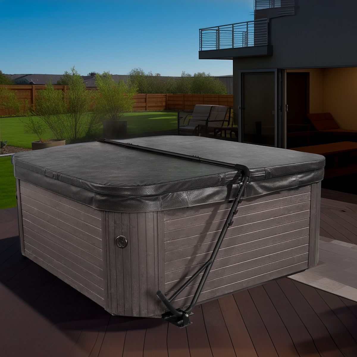 Hot Tub Cover Lift Adjustable Spa Cover Lift 80-105cm 145-235cm Rectangular Tub