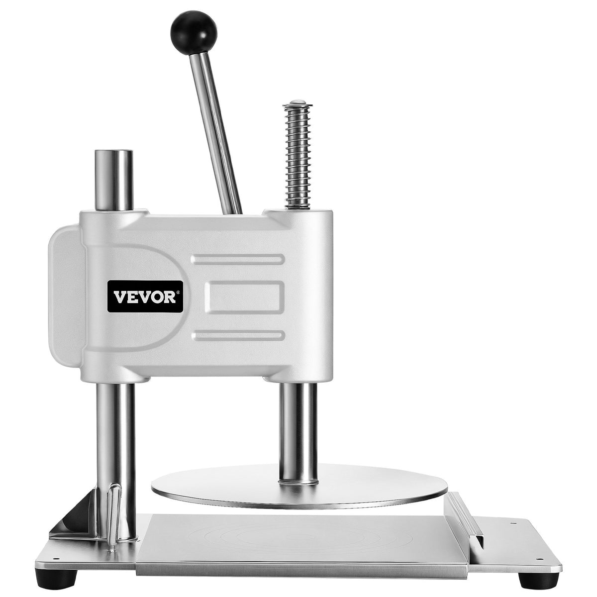 Manual Pizza Dough Press Machine 9.5 Inch Stainless Steel Pastry and Bread Maker