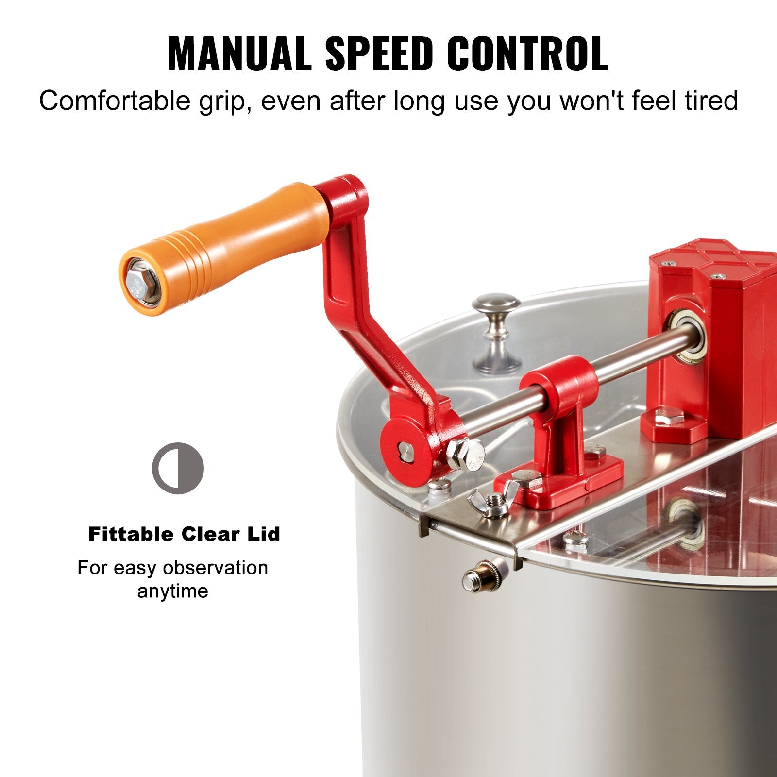 Manual Honey Extractor 3 Frame Stainless Steel Honey Spinner Adjustable Stand