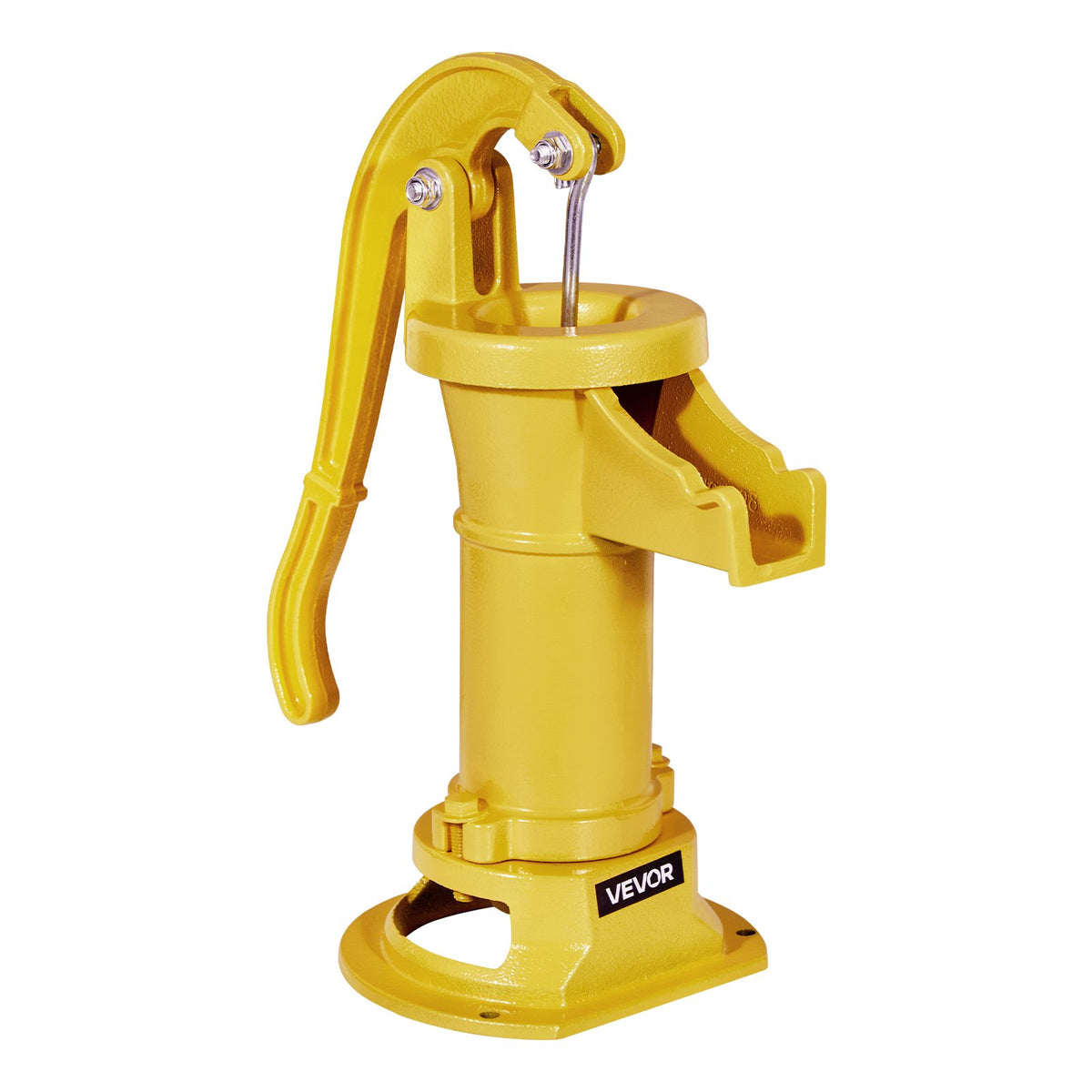Well Hand Pitcher Pump 25ft Cast Iron Manual Water Pump 1-1/4NPT Garden Yellow