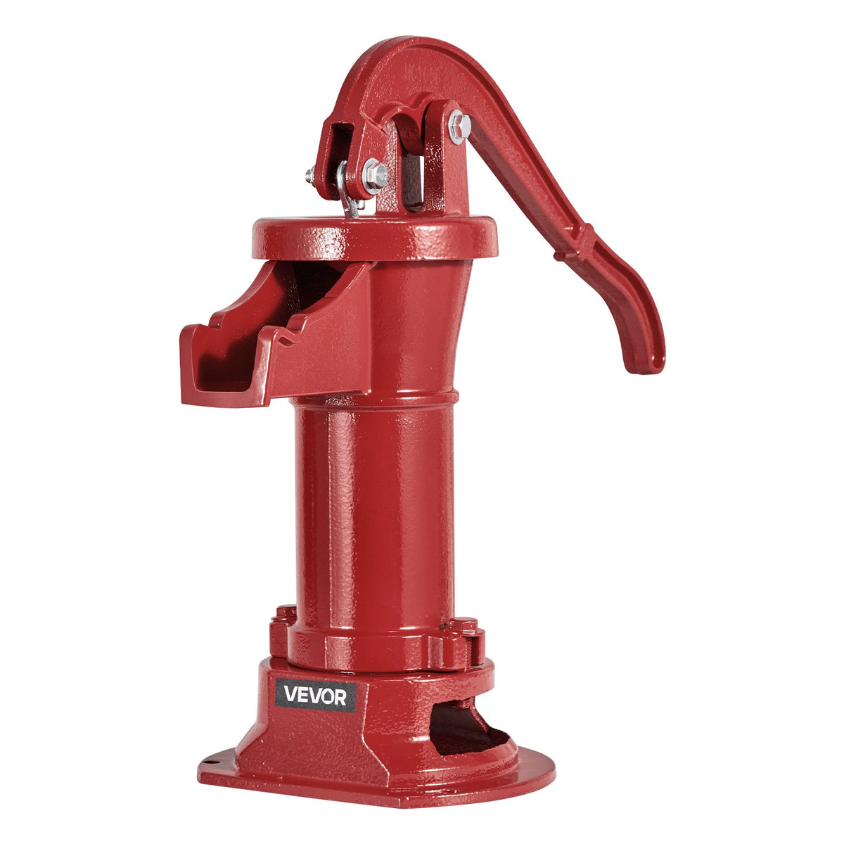 Hand Pitcher Pump Cast Iron 25ft Lift Manual Water Pump 1-1/4in Outdoor Red