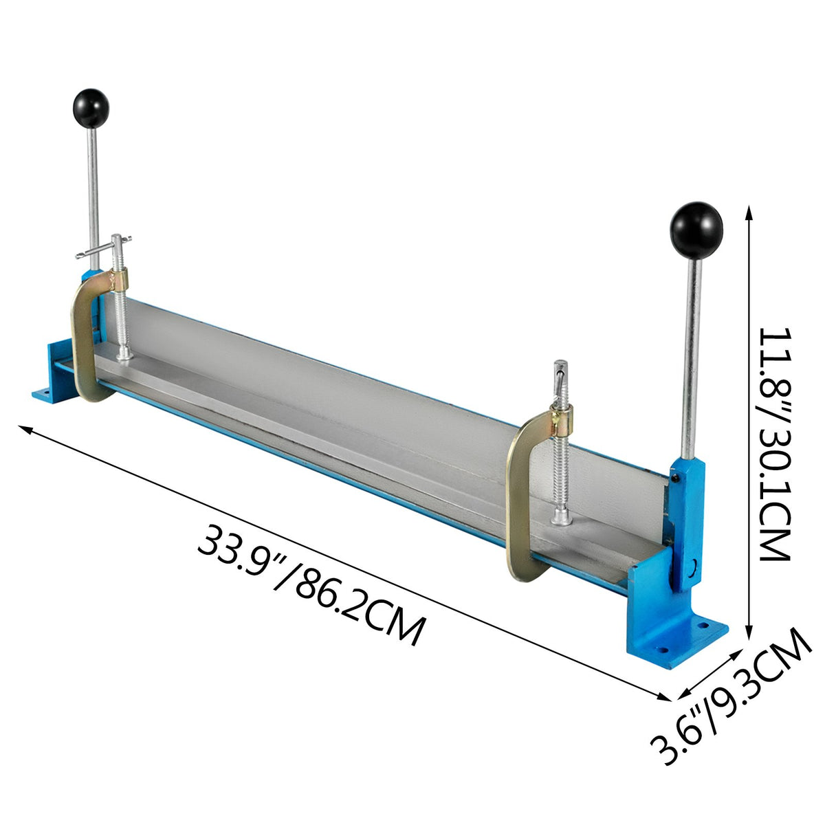 W760 Sheet Metal Brake 30"x0.05", 0-90° Bending, 2 G-Clamps Manual Bender