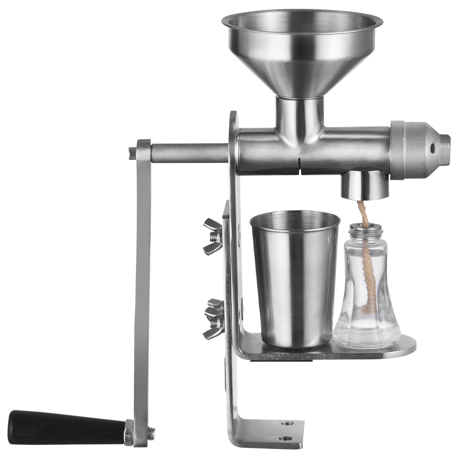 Manual Oil Press Machine Stainless Steel Extractor Detachable Household Expeller