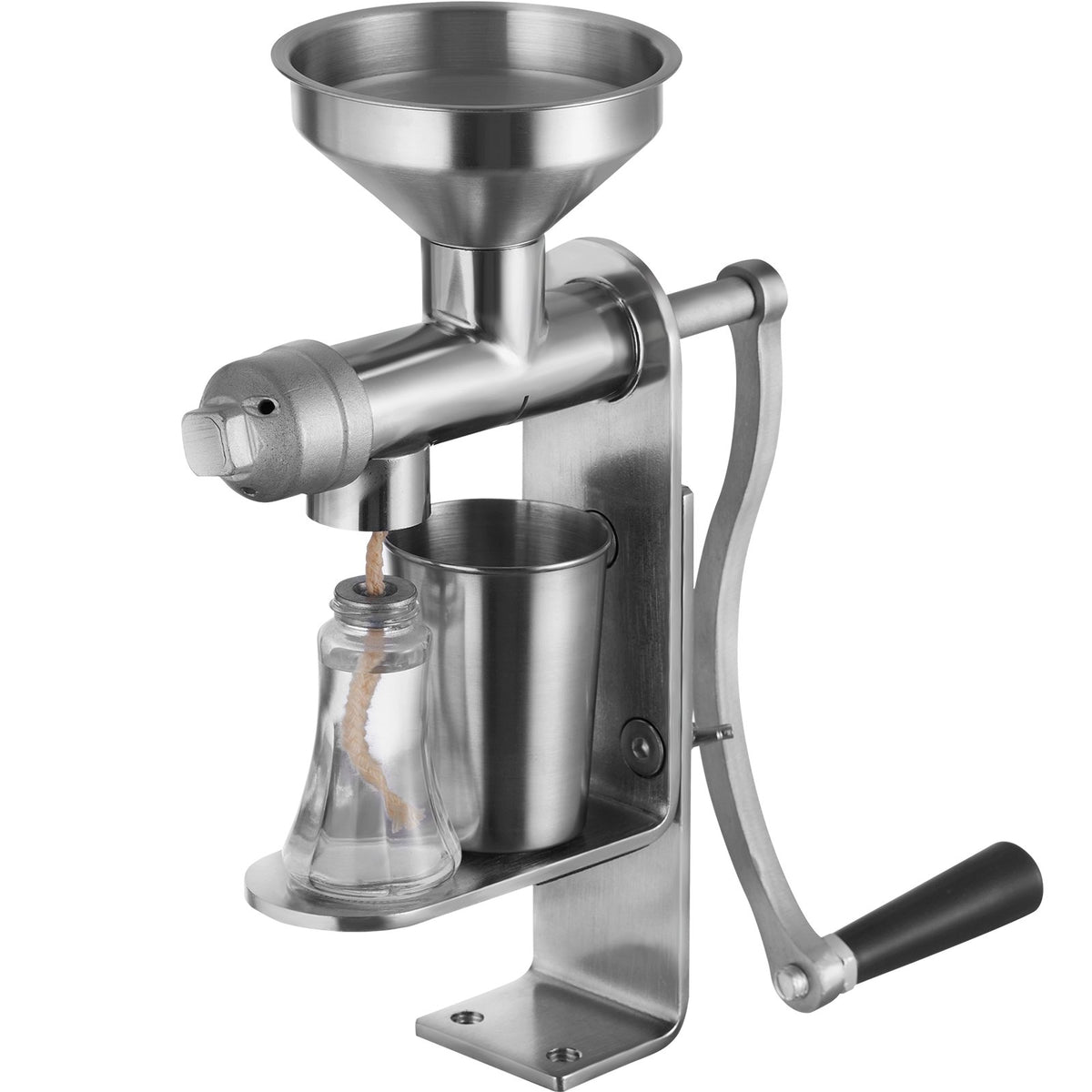 Manual Oil Press Machine Stainless Steel Extractor Detachable Household Expeller