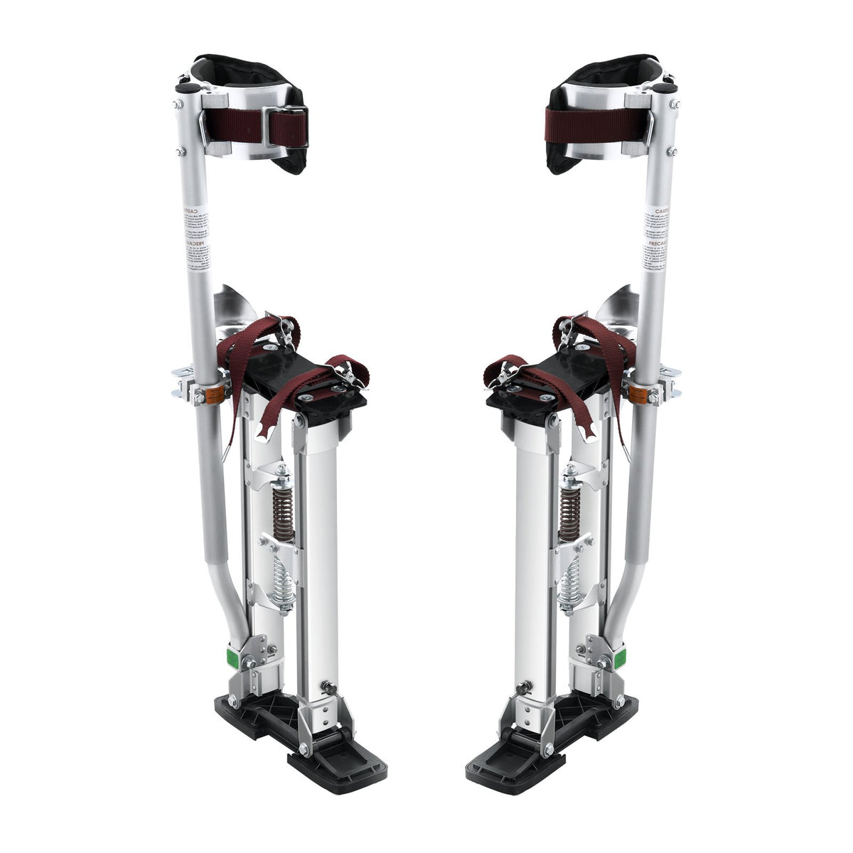 Adjustable Aluminum Drywall Stilts 45.7-76.2 cm with Knee Pads Silver